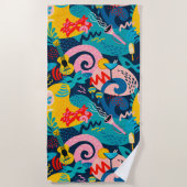 カラフルカーニバル ビーチタオル (正面)