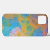 カラフルガラスの円形 モダン抽象アート Case-Mate iPhoneケース (裏面 (横))