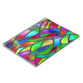 カラフルガラスパターン3Dテクスチャ ノートブック (左側)