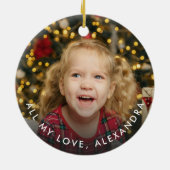 カラフルガーディアン・エンジェルの水彩写真 セラミックオーナメント (裏面)