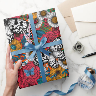 カラフルガーデンのラッピング紙 ラッピングペーパー