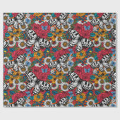 カラフルガーデンのラッピング紙 ラッピングペーパー (フラット)