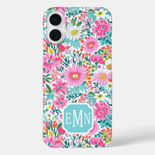 カラフルガーデンイニシャル入りケースマット Case-Mate iPhoneケース (裏面)