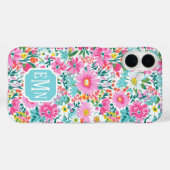 カラフルガーデンイニシャル入りケースマット Case-Mate iPhoneケース (裏面 (横))