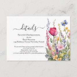 カラフルガーデンボホーワイルドフラワーズエンクロージャーカード エンクロージャーカード