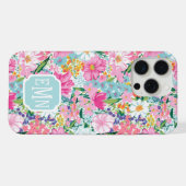 カラフルガーデンモノグラム iPhoneケース (裏面横)
