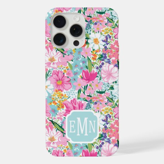 カラフルガーデンモノグラム iPhoneケース (裏面)