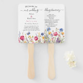 カラフルガーデン ボホ ワイルドフラワーズ ハンドファン (正面&裏面)