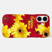 カラフルガーベラデイジーのクローズアップ写真パーソナライズされた Case-Mate iPhoneケース (裏面 (横))