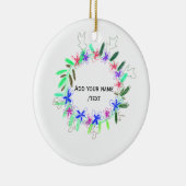 カラフルガーランドリースクリスマスワッド名文字 セラミックオーナメント (右)