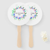 カラフルガーランドリースクリスマスワッド名文字 ハンドファン (正面&裏面)