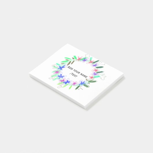 カラフルガーランドリースクリスマスワッド名文字 ポストイット (アングル)