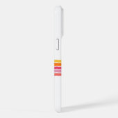 カラフルガーリーストライプ柄と名前 iPhoneケース (右側面)