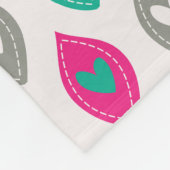 カラフルガーリーハート フリースブランケット (角)