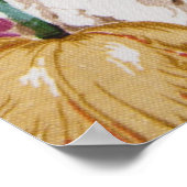 カラフルガーリーバラ絵画フローラ ポスター (角)