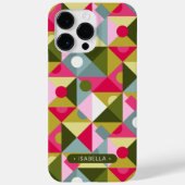 カラフルガーリーモダン名前をカスタムする Case-Mate iPhoneケース (裏面)