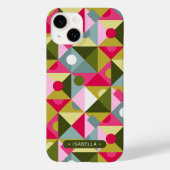 カラフルガーリーモダン名前をカスタムする Case-Mate iPhoneケース (裏面)