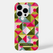 カラフルガーリーモダン名前をカスタムする Case-Mate iPhoneケース (裏面)