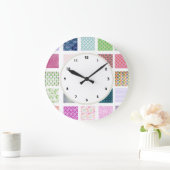カラフルガーリー方計 ラージ壁時計 (ホーム)