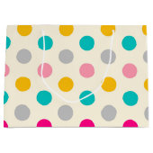 カラフルガーリー水玉模様パターン抱き枕 ラージペーパーバッグ (正面)