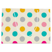 カラフルガーリー水玉模様パターン抱き枕 ラージペーパーバッグ (裏面)