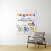 カラフルキッズシャーク | 誕生日パーティー タペストリー (インサイチュ)