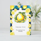 カラフルキッズ レモン バースデー サンキューカード (スタンド正面)