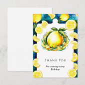カラフルキッズ レモン バースデー サンキューカード (正面/裏面)