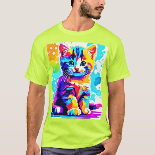 カラフルキティスプラッシュ Tシャツ (正面)