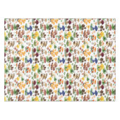 カラフルキノコイラストレーション テーブルクロス (正面(横))