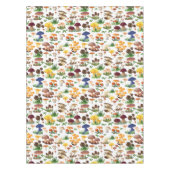 カラフルキノコイラストレーション テーブルクロス (正面)