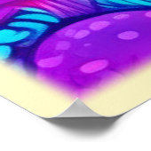 カラフルキノコ型 ポスター (角)