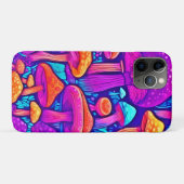 カラフルキノコ型 Case-Mate iPhoneケース (裏面(横))