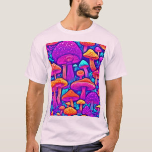 カラフルキノコ型 Tシャツ