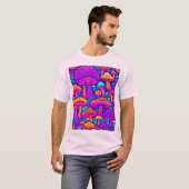 カラフルキノコ型 Tシャツ (正面フル)