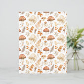 カラフルキノコ秋パターンスクラップブック紙 (スタンド正面)