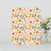 カラフルキノコ秋パターンスクラップブック紙 (スタンド正面)