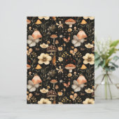 カラフルキノコ秋柄スクラップブック紙 (スタンド正面)