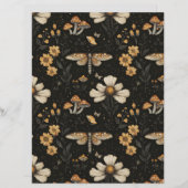 カラフルキノコ秋柄スクラップブック紙 (正面/裏面)