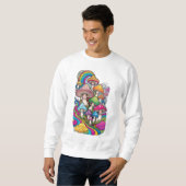 カラフルキノコ スウェットシャツ (正面フル)