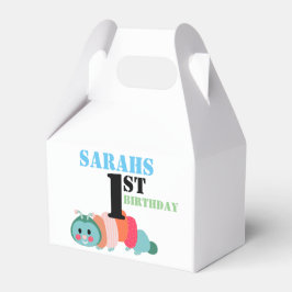 カラフルキャタピラーファースト誕生日 フェイバーボックス