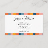 カラフルキャンディストライプミニマルカッコいいリスト 名刺 (裏面)
