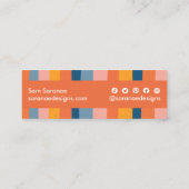 カラフルキャンディストライプレトロミニマル スキニー名刺 (裏面)