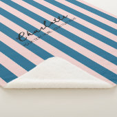 カラフルキャンディ鮮やかなスタイリッシュ色のストライプ シェルパブランケット (3/4)