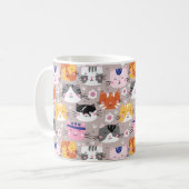 カラフルキュートな猫たち コーヒーマグカップ (正面左)