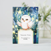 カラフルキュートオウルバースデー サンキューカード (スタンド正面)