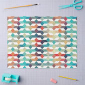 カラフルキューブモダン幾何学的パターン 薄葉紙 (クラフト)