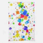 カラフルキューブ1 キッチンタオル (縦)