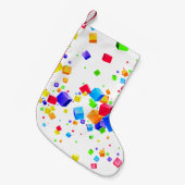 カラフルキューブ1 スモールクリスマスストッキング (正面 (吊り時))