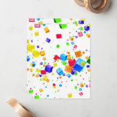 カラフルキューブ1 ノートカード (正面/裏面インサイチュ)